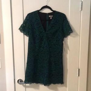 NWT Chelsea28 Green Lace Romper Size 8